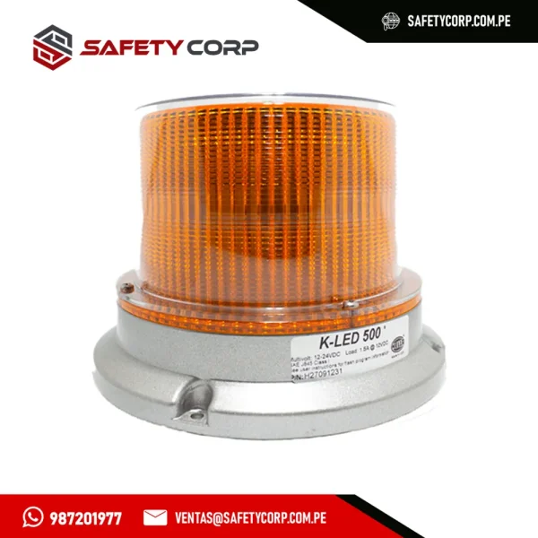 Circulina K-Led 500 Fijo 12/24V Ámbar B/Aluminio Hella