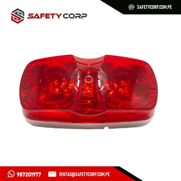 Faro Lateral 2 LED 12-24V Rojo SC-002 Peterson