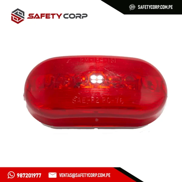 Faro Lateral 2 LED 12-24V Rojo SC-001 Peterson
